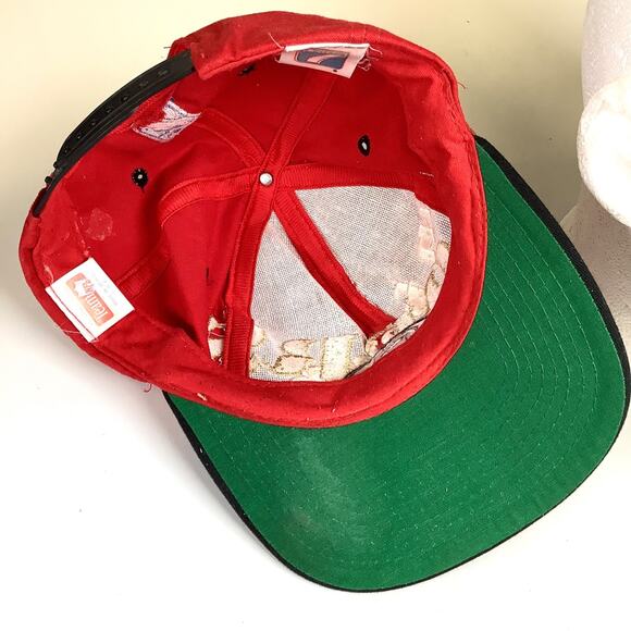 Vtg 80s/90s San Francisco 49ers NFL Football Snapback Hat Cap Logo 7 Red Gold - Picture 8 of 12